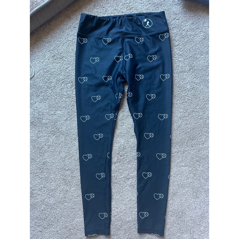 Heart baseball Patterned navy Leggings